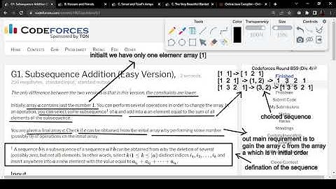 G2 + G1  Subsequence Addition Hard + Easy Version