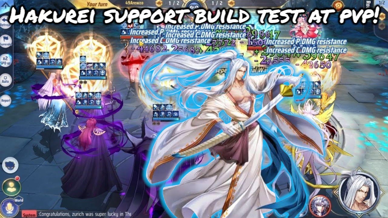 Saint Seiya: Awakening (KOTZ) - Hakurei EX Support Build at PvP Test!