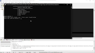 Contacts Directory Application in C++ screenshot 2