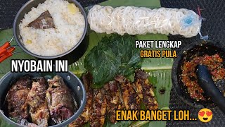 Seenak Ini..LIWET ALA RESTORAN SUNDA DITENGAH SAWAH,Masak Ikan Bakar,Daung Singkong,Sambal,Kerupuk.