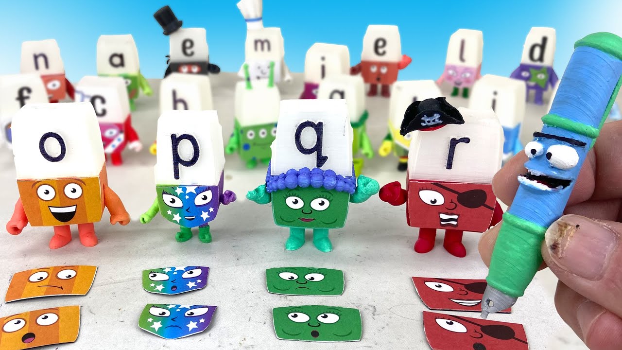 Alphablocks Toys - DIY Magnetic Figures (O,P,Q,R and Ben the Pen