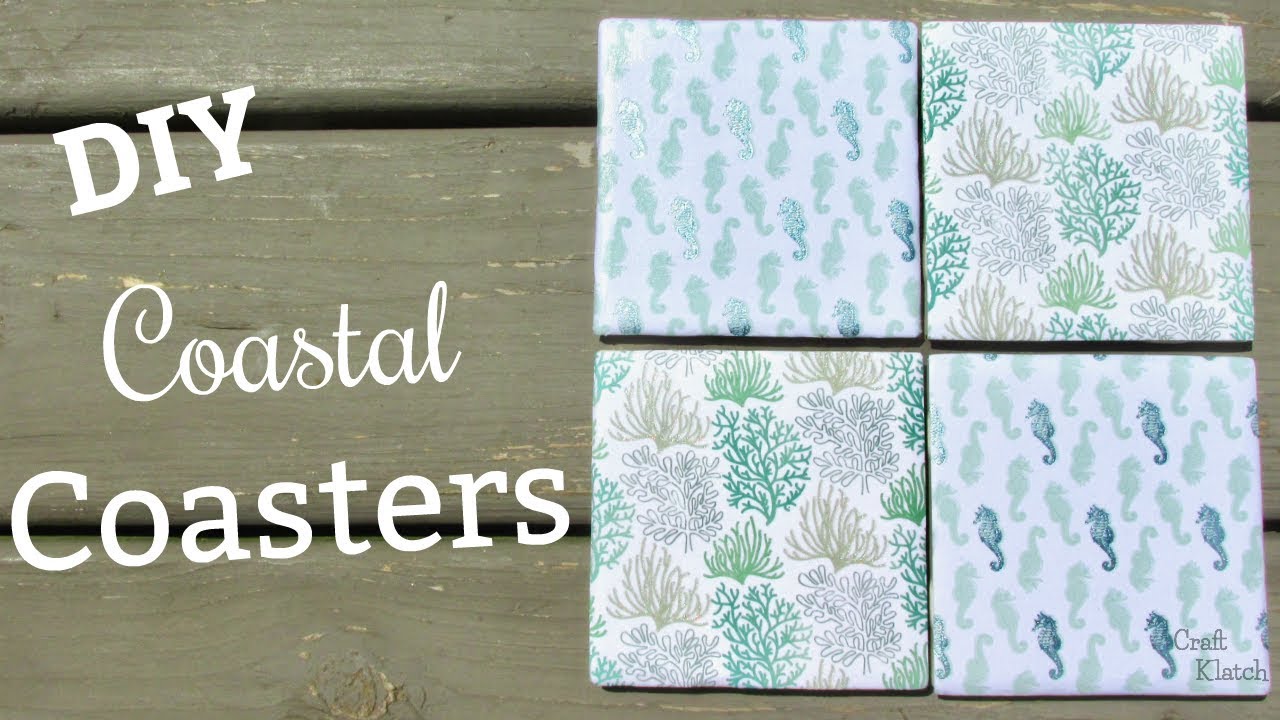 DIY: Drink Coasters from Tiles + Paper