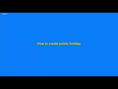 2.How to create public holiday