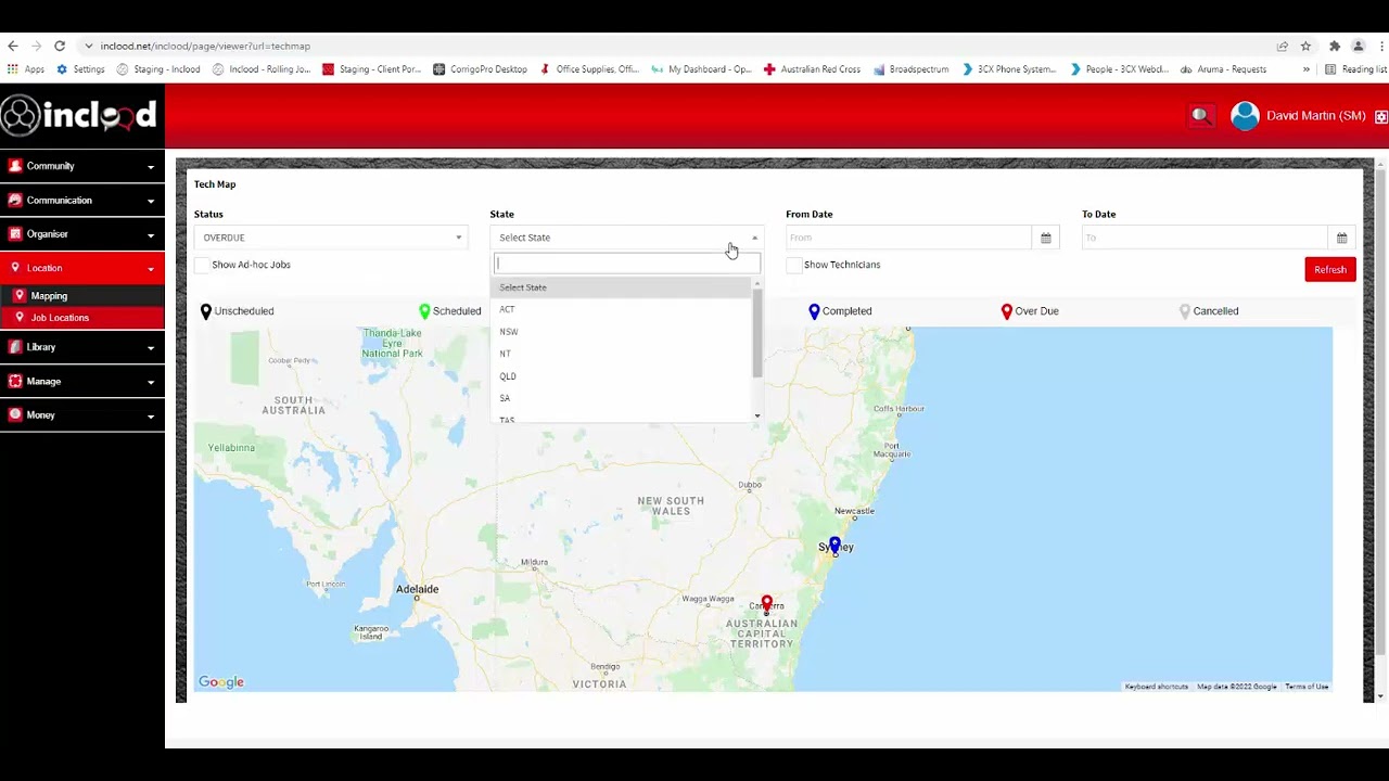 Inclood - Location Module