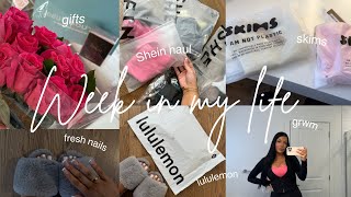 WEEK IN MY LIFE - 10 year anniversary 💕 fresh nails, shopping haul *SKIMS, LULULEMON, SHEIN*