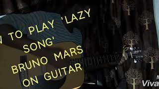 how to play lazy song | bruno mars on guitar - immanuelstrings