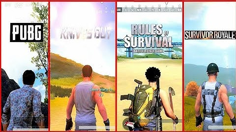🔥PUBG Mobile VS Knives Out VS Rules Of Survival VS Survivor Royale 🔥 Ultimate Comparison.