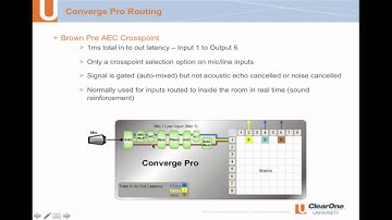 ClearOne Training - Pre AEC Crosspoint