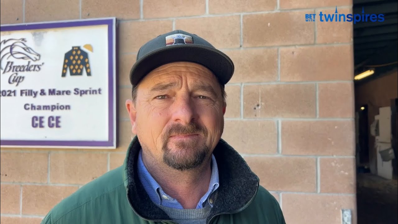 Trainer Michael McCarthy on G1 Santa Anita contender Journalism - YouTube
