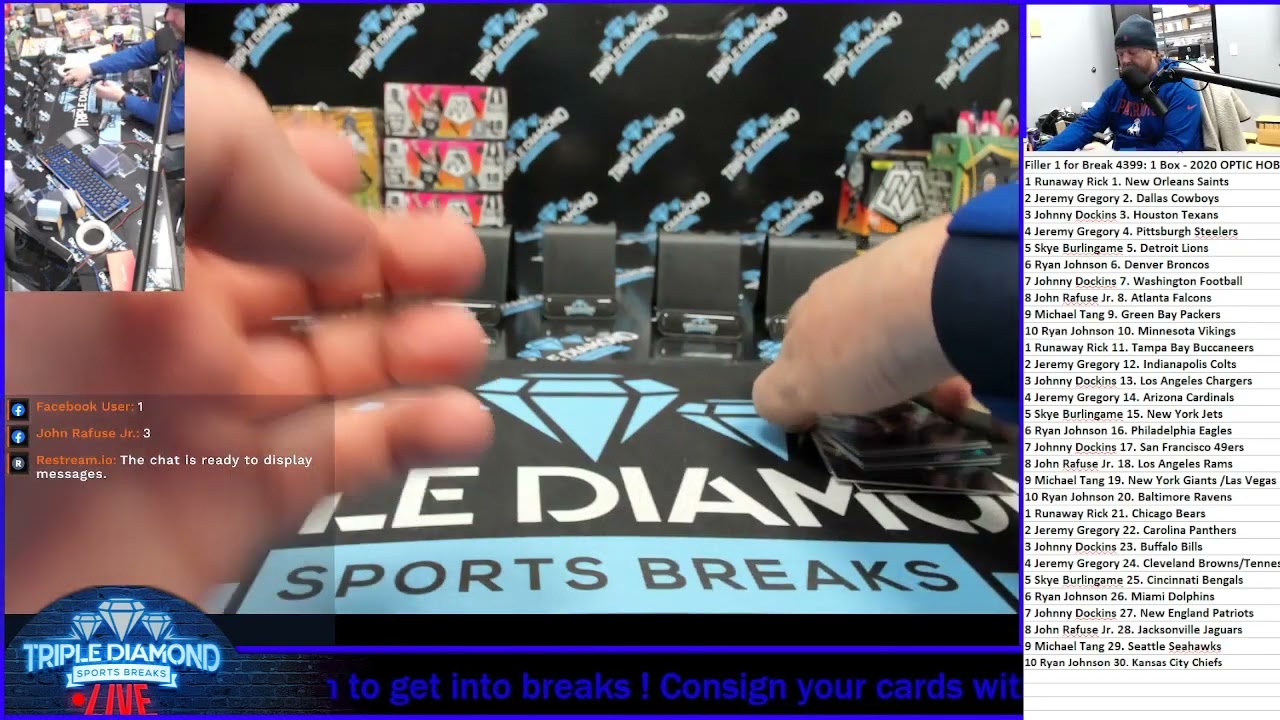 Filler 1 for Break 4399: 1 Box - 2020 OPTIC HOBBY FOOTBALL