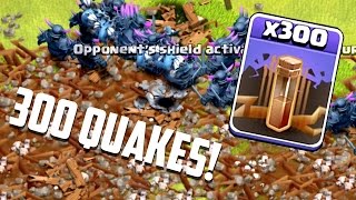 Clash of Clans - 300 EARTHQUAKE SPELLS! RIP Walls