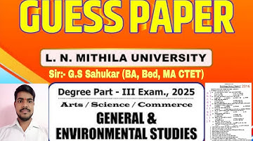 LNMU PART 3 (2022-2025 )GES QUESTION PAPER