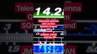 SQ8GKU with JM1EMX JAPAN on my balcony antenna 14MHz