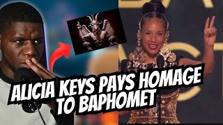 Alicia Keys Pays Homage To Baphomet (Satan) At 2025 Grammy Awards