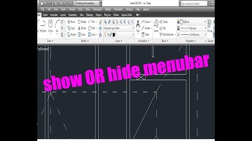 show or hide menu bar in AUTOCAD 2020