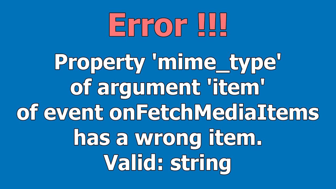 Property mime type of argument item of event onfetchmediaitems has