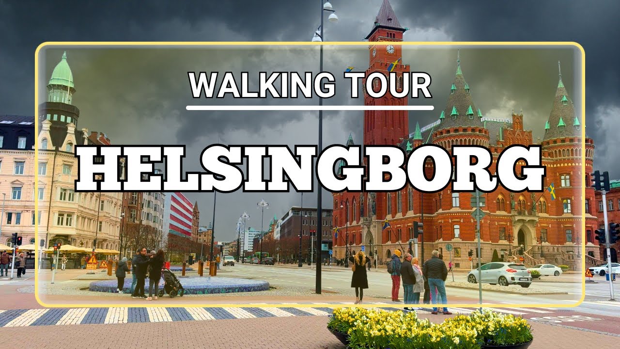 Sweden Walking Tour 4K - Helsingborg Sweden 4k - Virtual Tour of Europe - Sweden 2024