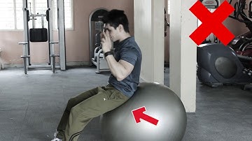 HOW TO DO: Stability Ball Crunch (1 Minute Video) | DP Fitness