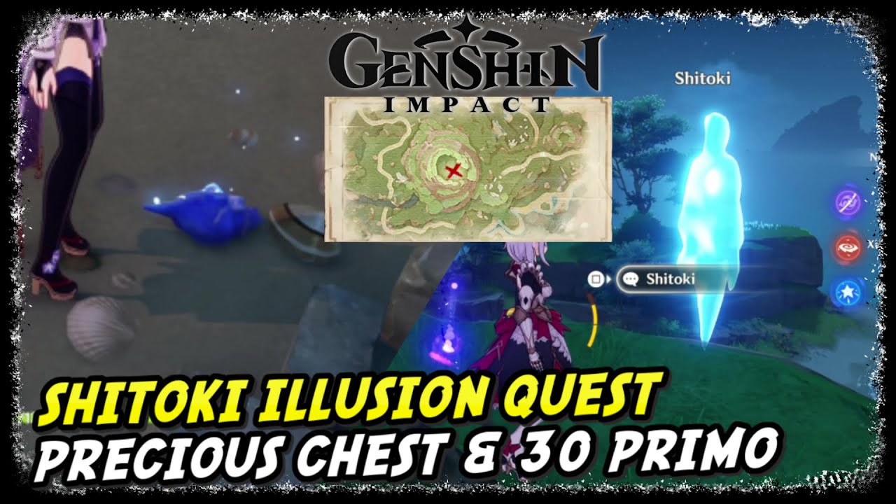 Tsurumi Island Shitoki Illusion Quest Conch & Treasure Map Fragment