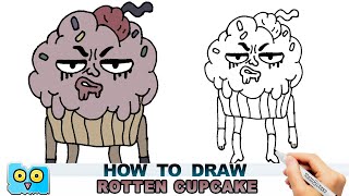 How To Draw Rotten Cupcake The Amazing World Of Gumball
