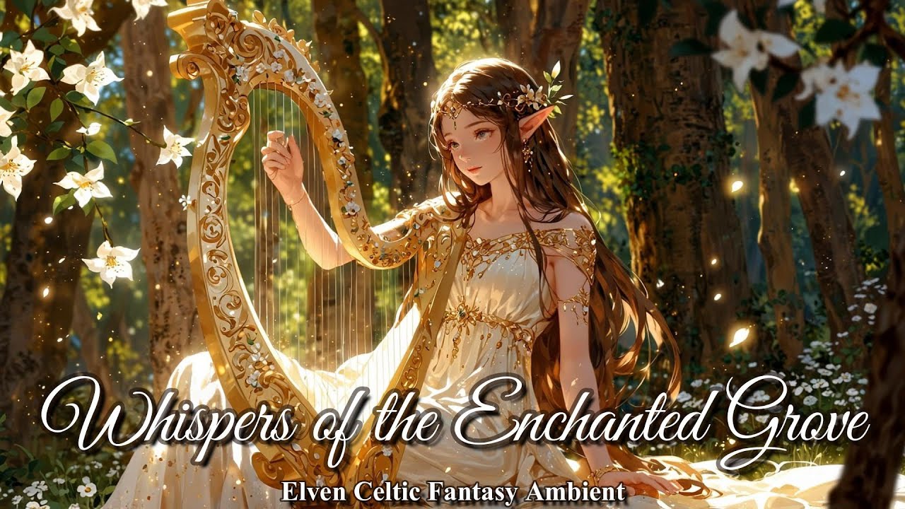 Whispers of the Enchanted Grove – Elven Harp Melody | Celtic Fantasy Music for Relaxation & Reading