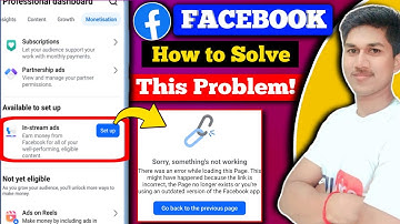ENGLISH: Sorry something not working Facebook Monetization | Sorry Something
