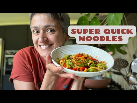 SUPER QUICK DELICIOUS NOODLES  Roast chicken and veg noodles ready in minutes  Food with Chetna