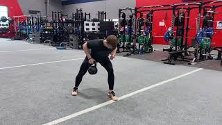 Staggered 1-Arm Bent-Over Row (With Dead Stop)