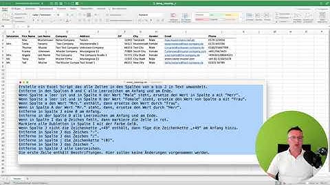 Tutorial: Create Excel VBA script (macro) with ChatGPT - clean and format Excel address lists