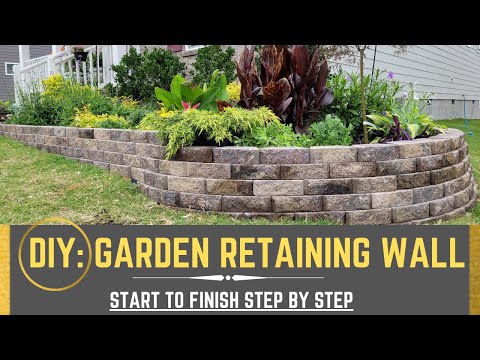 DIY Garden Retaining Wall | Landscape Edging | Edging Garden Bed | DIY Garden Edging | Flower Bed