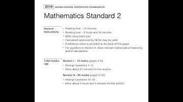2019 Standard Mathematics HSC | 100% Worked Solutions