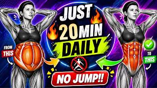 ➜20-Min Intense Standing Workout ➜ Reduce Belly Fat Fast | No Jump