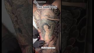 Famous CHRIS GARVER using THE SHARP PEN by HATCHBACK #traditionaljapanese #traditionaltattoo #thesharp Net Worth