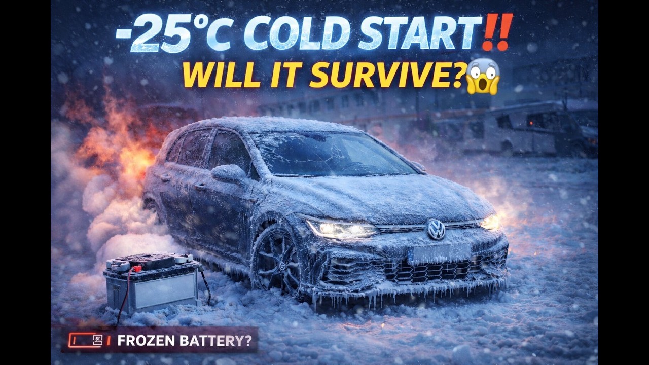 GOLF 8 GTI CS COLD START at -25°C?! INSANE SOUND