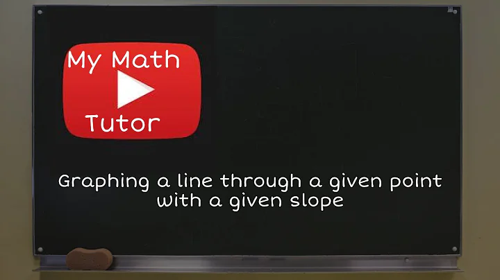 Graphing a line through a given point with a given slope