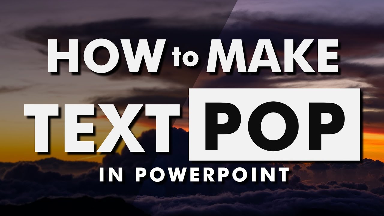 how to make a powerpoint presentation pop