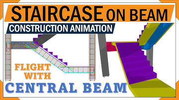 How to build stair reinforcement details | stair construction with beam rebar design | 3D Animation