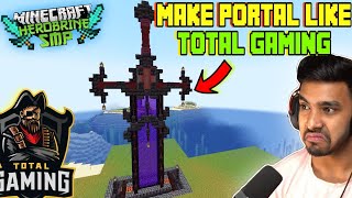 How to Make Total Gaming Nether Sword Portal in Herobrine SMP Minecraft screenshot 2