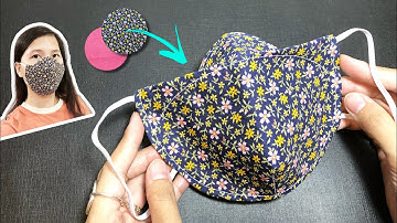 New design - NO FOG ON GLASSES - Very quick & easy 3D face mask sewing tutorial circle template