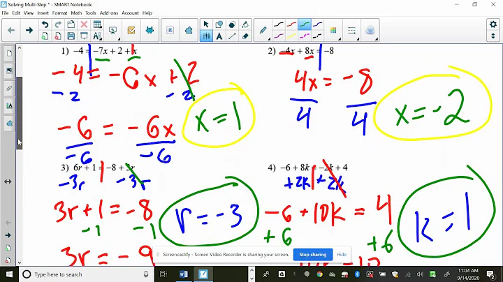 Solving Multi-Step Equations