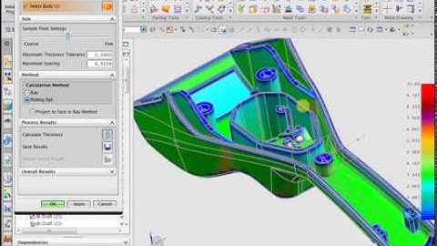 NX Mold Wizard Activity 03 - Draft & Wall Thickness Check (Short Video & No Sound)
