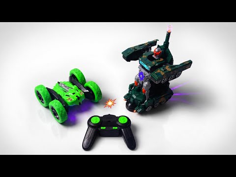 Unboxing battery operated robot tanker,3D lighting police car battery operated gear helicopter