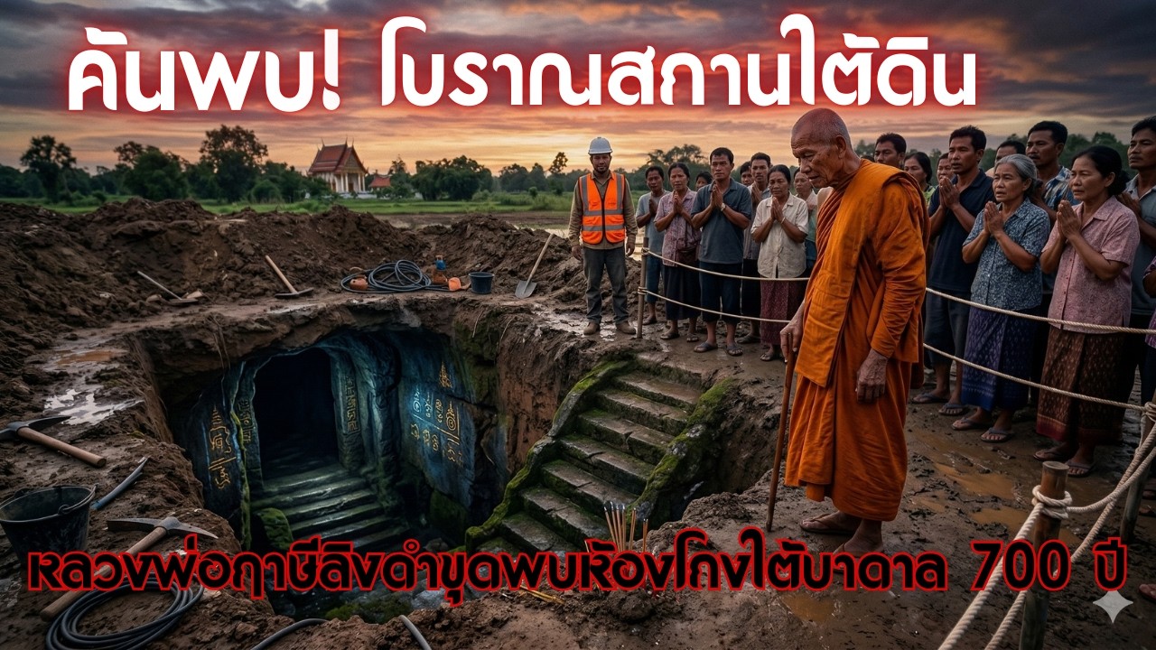 ช็อกทั้งวัด! จอบสับพบบันไดสู่บาดาล เปิดความลับอักขระทองคำ 700 ปี | หลวงพ่อฤาษีลิงดำ