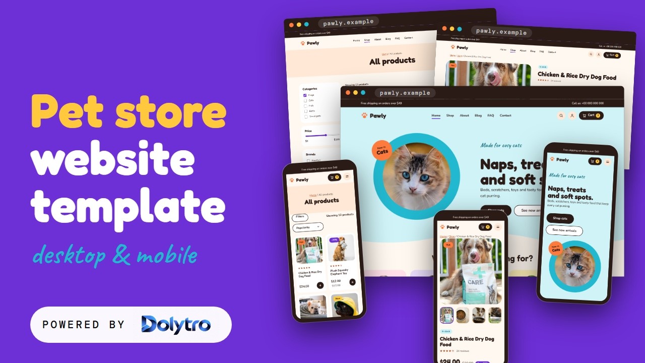 Html And Css Shop Website Pet Store Website Template | HTML, CSS & JS | Pawly - YouTube