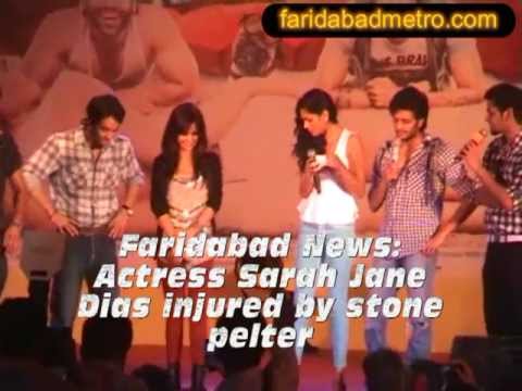 Faridabad News Actress Sarah Jane Dias injured by ...