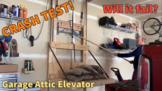 Elevator Crash Testing the Otis-Inspired Safety Brake! Garage Attic Lift Build in Minneapolis