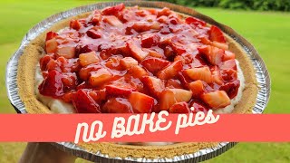 3 No-Bake Summer Fruit Pies Strawberry Smooch, Lemon Blueberry Cloudburst & Strawberry Sunny Pie