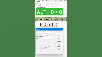 Data Entry Form using shortcut I Amazing tips in excel#excelshorts#shorts  #bcicomputerinstitute