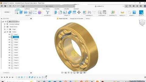 Ball Bearing design | Fusion 360 design |