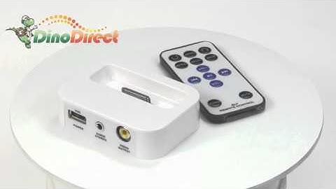 Universal Dock AV Adapter for iPod iPhone with Remote  from Dinodirect.com